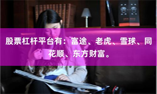 股票杠杆平台有:富途、老虎、雪球、同花顺、东方财富。
